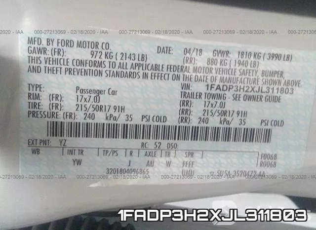 1FADP3H2XJL311803 фото 10