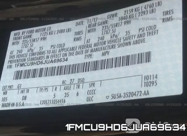 1FMCU9HD6JUA69634 фото 10
