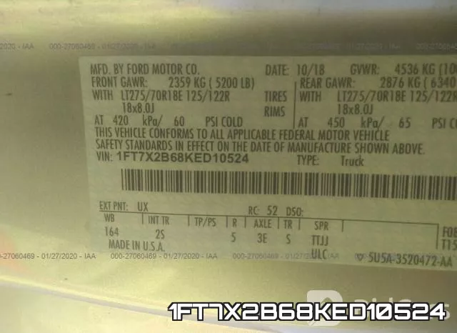 1FT7X2B68KED10524 фото 10