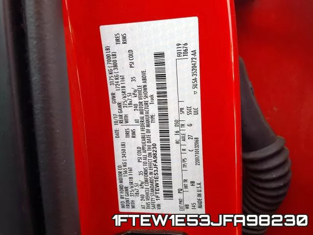 1FTEW1E53JFA98230 фото 2