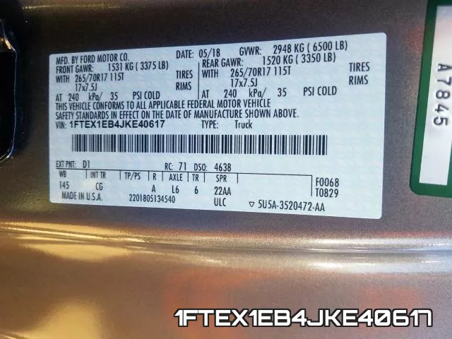 1FTEX1EB4JKE40617 фото 2
