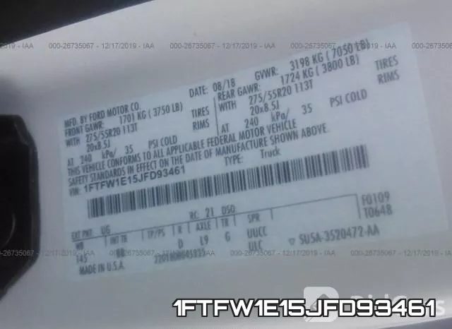 1FTFW1E15JFD93461 фото 10