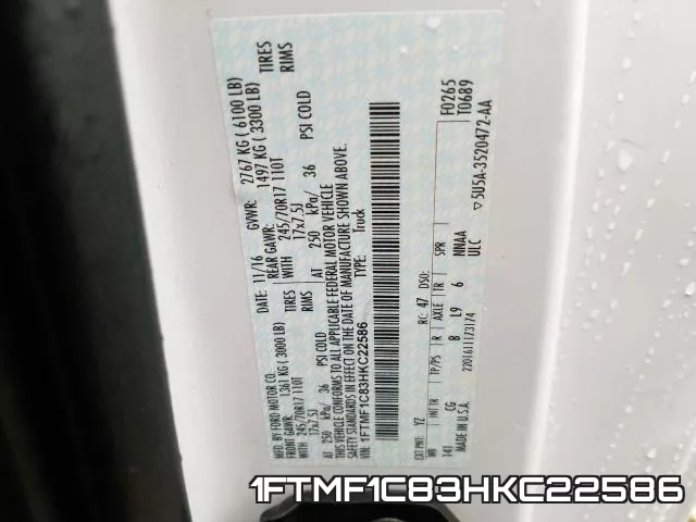 1FTMF1C83HKC22586 фото 2