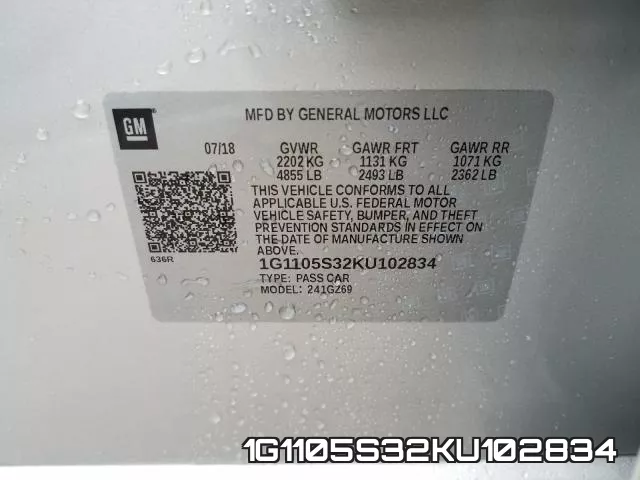 1G1105S32KU102834 фото 2