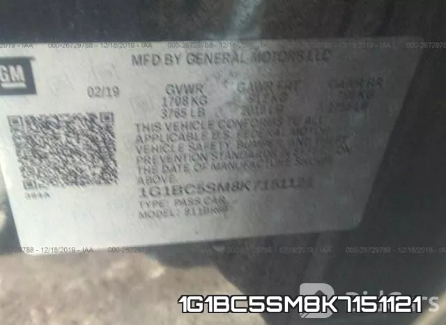 1G1BC5SM8K7151121 фото 10