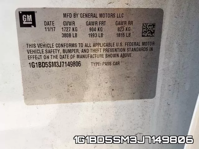 1G1BD5SM3J7149806 фото 2
