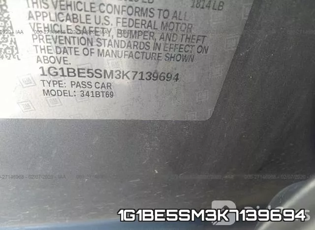 1G1BE5SM3K7139694 фото 10