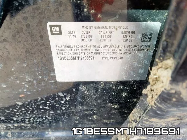 1G1BE5SM7H7183691 фото 2