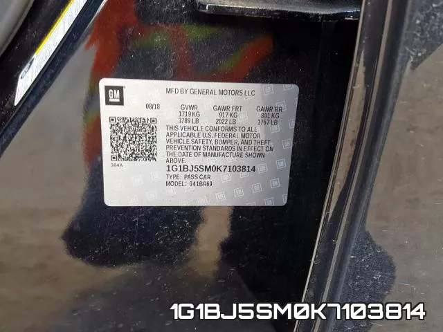 1G1BJ5SM0K7103814 фото 2