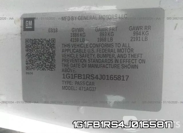 1G1FB1RS4J0165817 фото 10