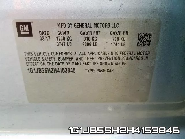 1G1JB5SH2H4153846 фото 2