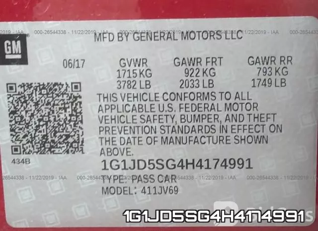 1G1JD5SG4H4174991 фото 10
