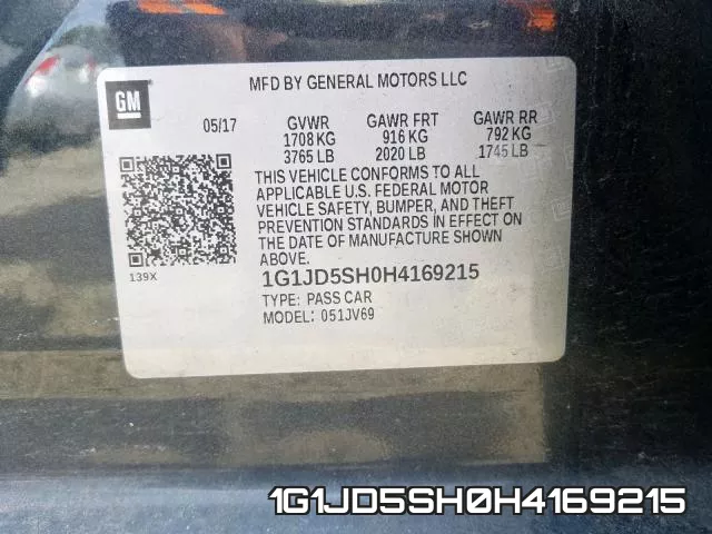 1G1JD5SH0H4169215 фото 2