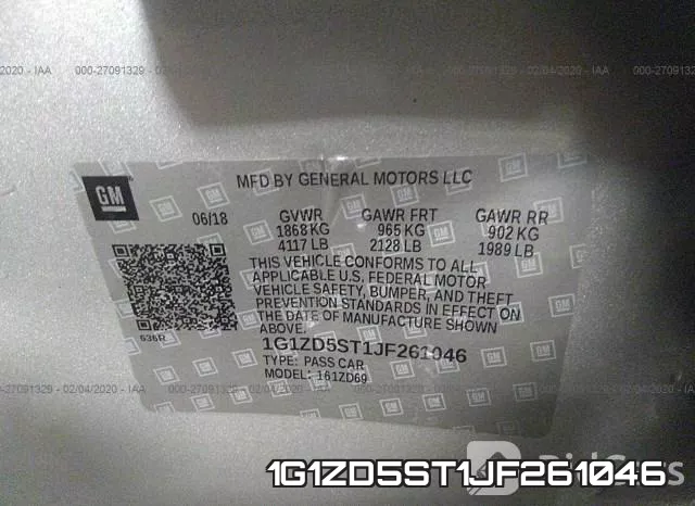 1G1ZD5ST1JF261046 фото 10