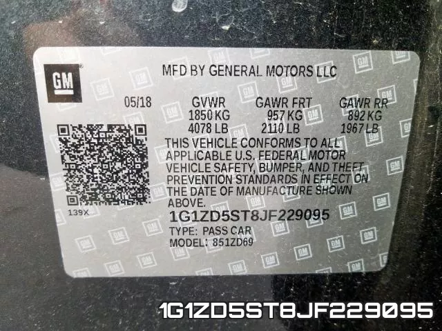 1G1ZD5ST8JF229095 фото 2