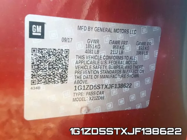 1G1ZD5STXJF138622 фото 2