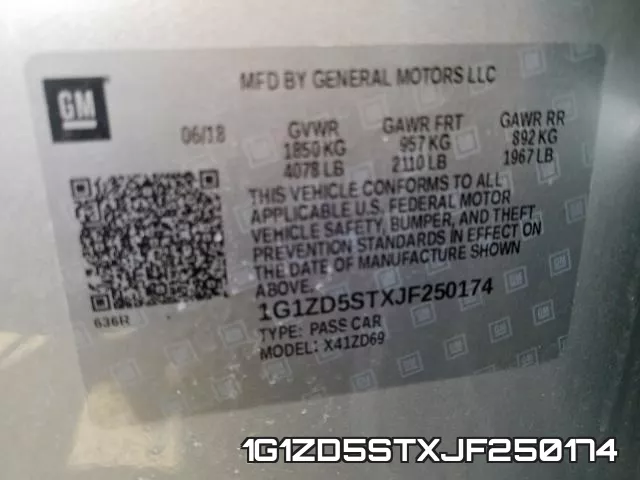 1G1ZD5STXJF250174 фото 2