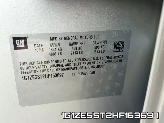 1G1ZE5ST2HF163697 фото 2