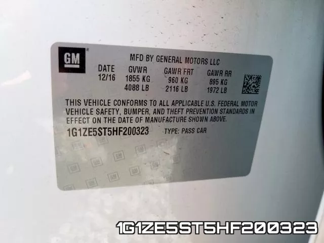 1G1ZE5ST5HF200323 фото 2
