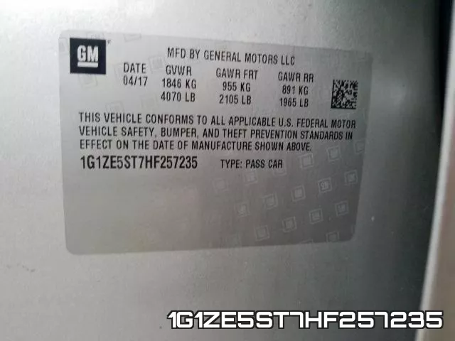 1G1ZE5ST7HF257235 фото 2