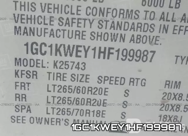 1GC1KWEY1HF199987 фото 10