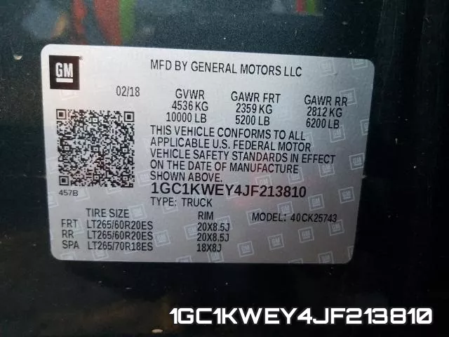 1GC1KWEY4JF213810 фото 2