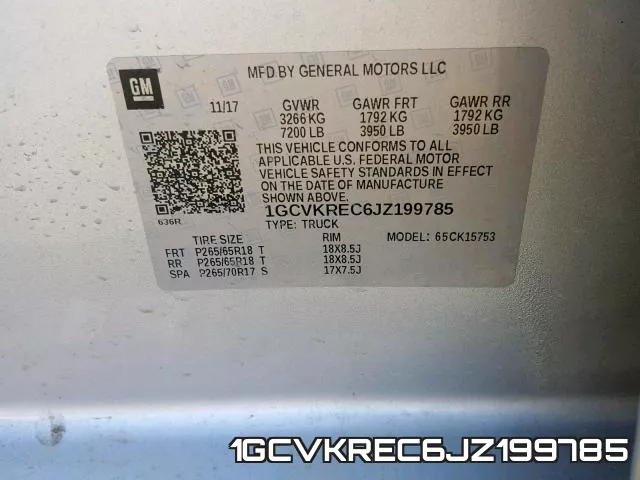 1GCVKREC6JZ199785 фото 2