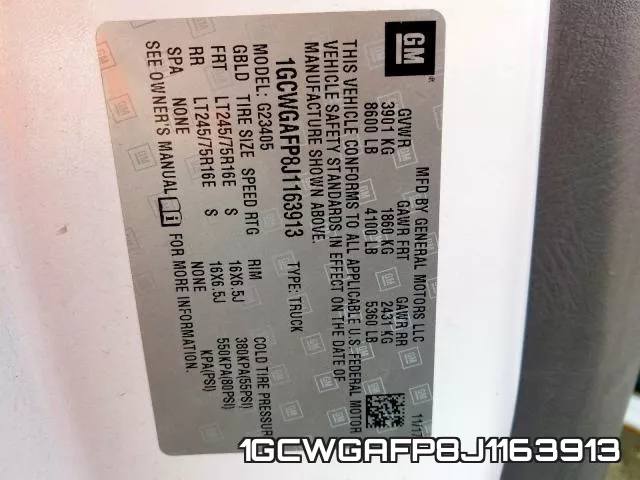 1GCWGAFP8J1163913 фото 2