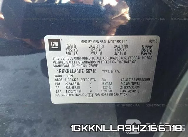 1GKKNLLA3HZ166718 фото 10