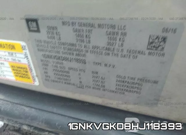 1GNKVGKD8HJ118393 фото 10