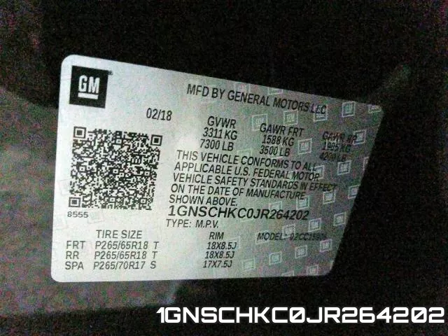 1GNSCHKC0JR264202 фото 2