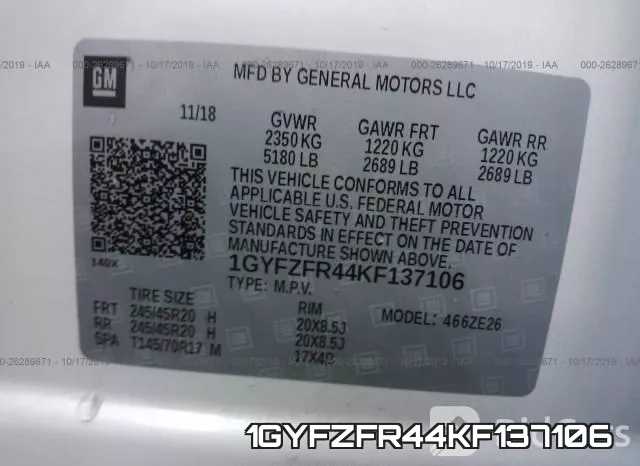 1GYFZFR44KF137106 фото 10
