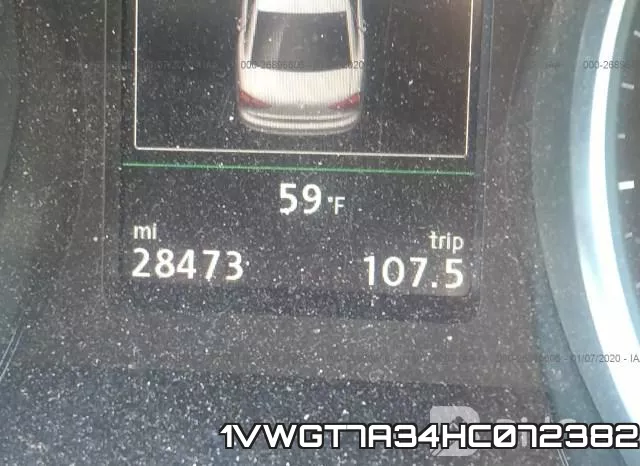 1VWGT7A34HC072382 фото 8