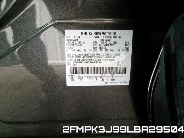 2FMPK3J99LBA29504 фото 2