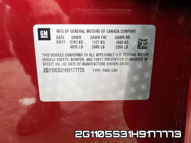 2G1105S31H9177773 фото 2