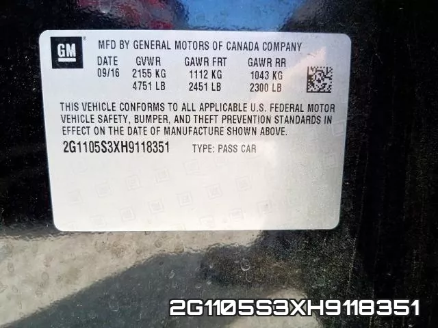 2G1105S3XH9118351 фото 2