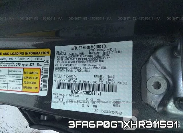 3FA6P0G7XHR311591 фото 10