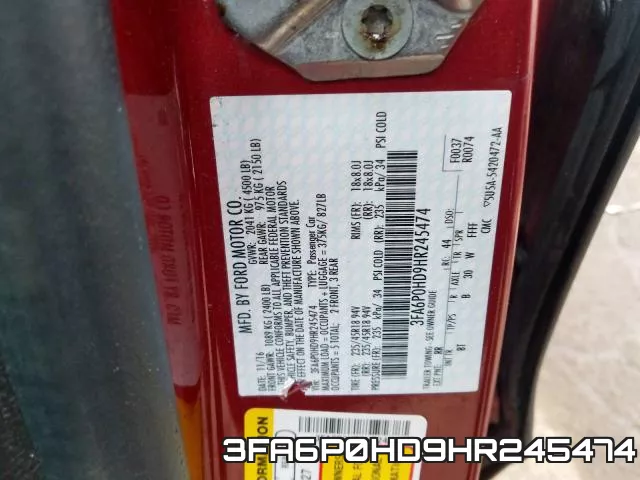 3FA6P0HD9HR245474 фото 2
