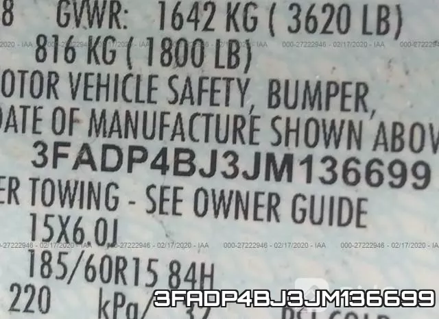 3FADP4BJ3JM136699 фото 10