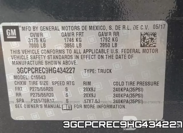 3GCPCREC9HG434227 фото 10