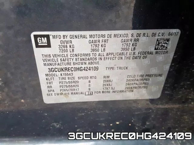 3GCUKREC0HG424109 фото 2