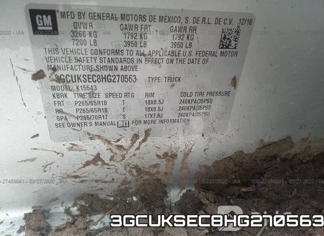 3GCUKSEC8HG270563 фото 9