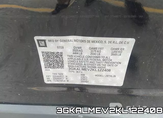 3GKALMEV2KL122408 фото 10