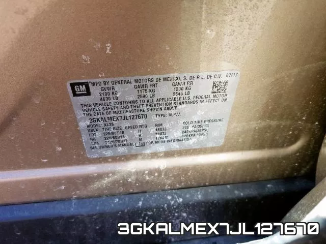 3GKALMEX7JL127670 фото 2