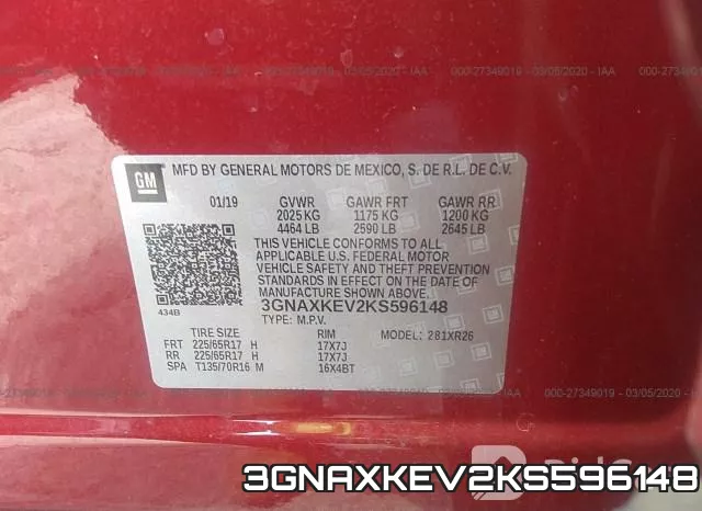 3GNAXKEV2KS596148 фото 10
