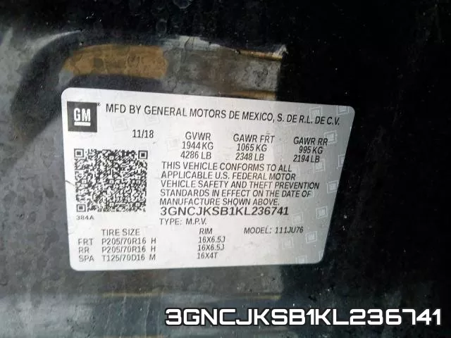 3GNCJKSB1KL236741 фото 2