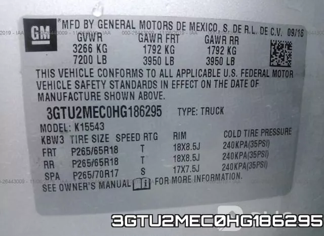 3GTU2MEC0HG186295 фото 10