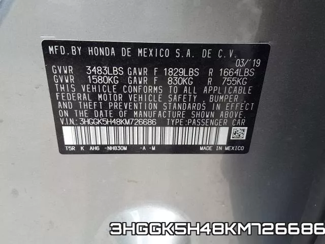 3HGGK5H48KM726686 фото 2
