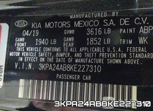 3KPA24AB8KE227310 фото 10