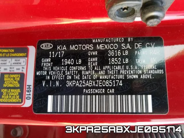 3KPA25ABXJE085174 фото 2
